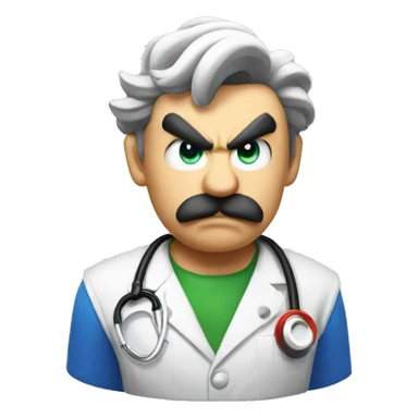 Angry Dr Mario  sticker