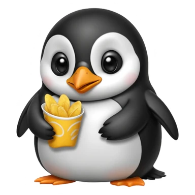 Cips yiyen penguen sticker