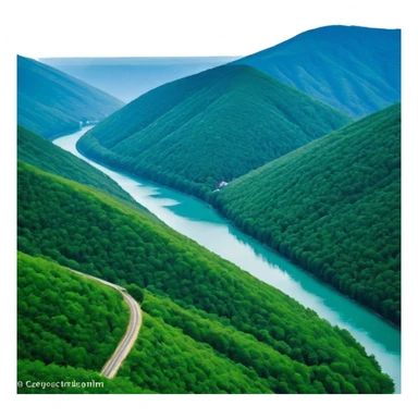 Зелено-синее полотно с красным колесом в середине sticker