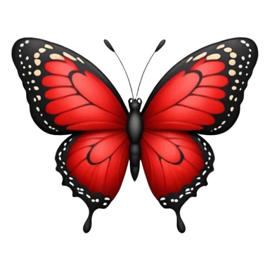 heart with a black butterfly sticker