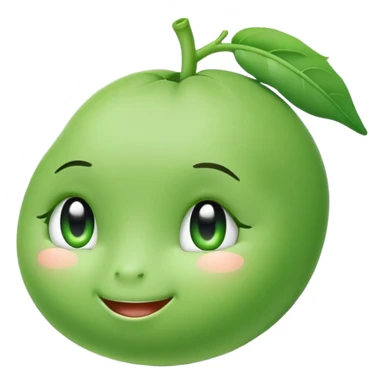 winking cute green pea with airpods sticker