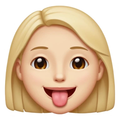 Eyes tightly closed like 😵 and tongue out like 😝 sticker