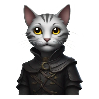 Cat in dark fantasy sticker