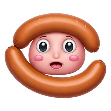 Crying sausage with eyes sticker