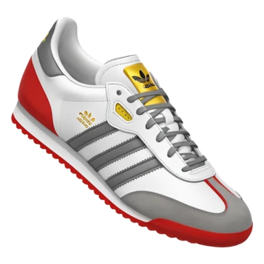 Adidas samba shoes white grey sticker