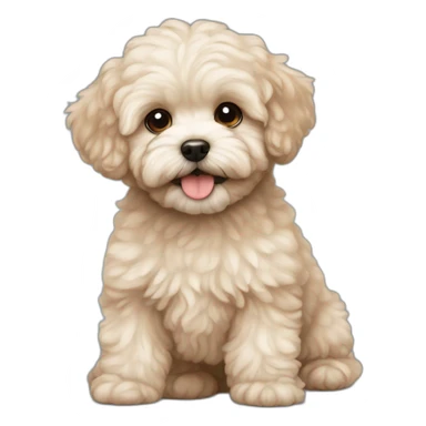 Cute maltipoo boy sticker