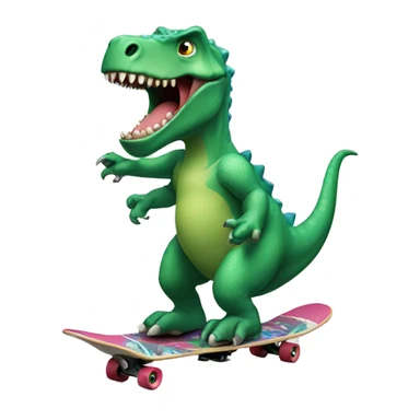 Dinosaur riding s skateboard  sticker