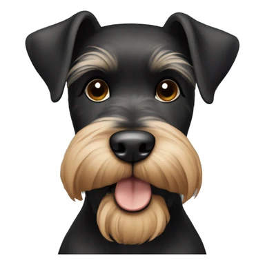 Black Schnauzer light brown around mouth sticker