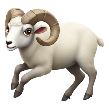 Ram in the snow slipping sticker