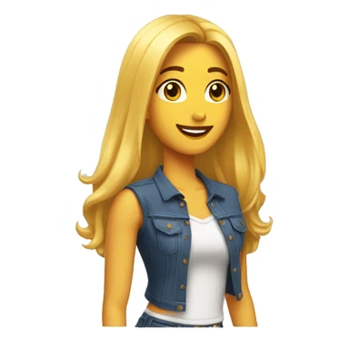 Una chica con un chico hablando sticker