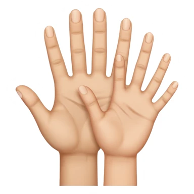 hand from the top with five fingers, make women and men hands sticker