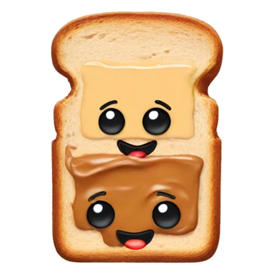 1 tost on the top is peanut butter & on the top are berries  sticker