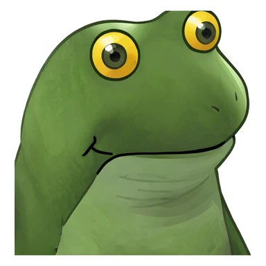 bufo wearing a mask sticker