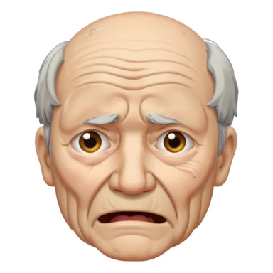 old man crying sticker