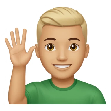 joven trigueno corte de pelo reguetoon sonrisa bonita saludando mano arriba sticker