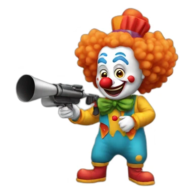 Clown firing sticker