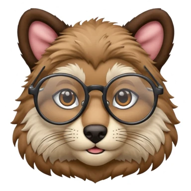 animal wtih glasses sticker