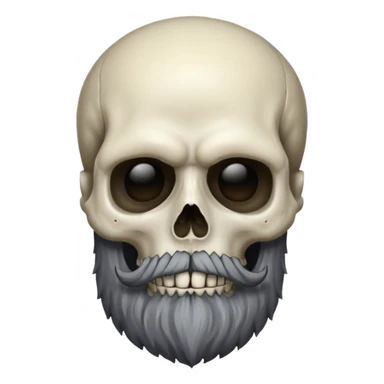 A beard skull sticker