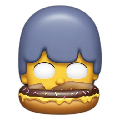 Omer Simpson mange un Donut sticker