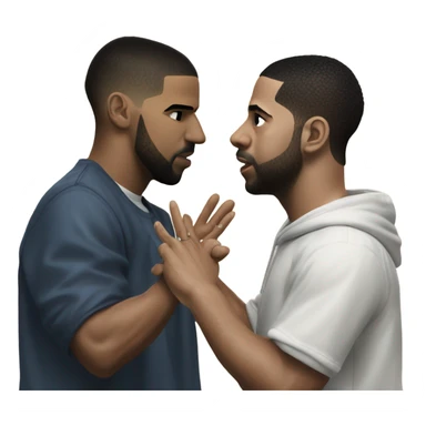 Drake slapping Kendrick Lamar ￼ sticker