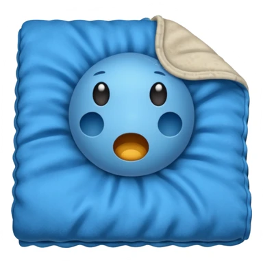 blue blanket with a bad smell coming off of it sticker