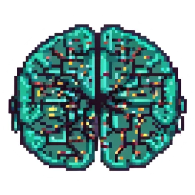 tech brain sticker