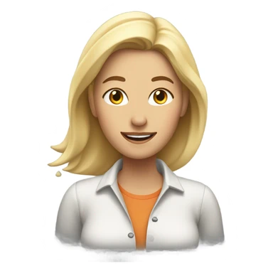 Woman blonde Monday morning  sticker