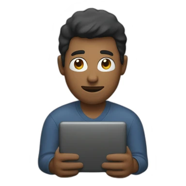 man watching a video sticker