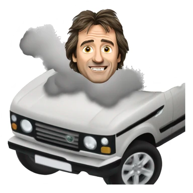 richard hammond in a range rover sticker