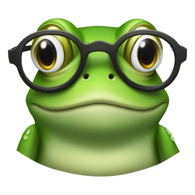 frog with glasses sticker