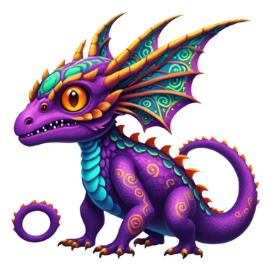 An exotic neon colorful unique bizarre eccentric Fakémon-creature sticker