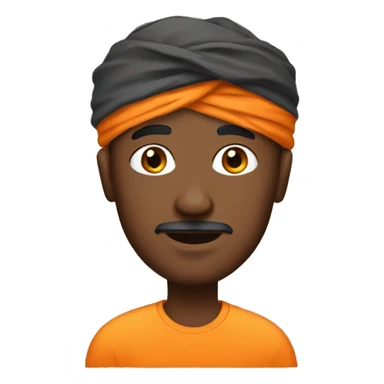male portrait with orange turban  sticker