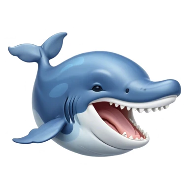 Cinematic Cute Yawning Humpback Whale Portrait Emoji, Head tilted slightly with a dramatic, wide-open yawn, showcasing a massive yet gentle blue-gray body with gently rippling baleen plates and sleepy, half-closed eyes, Simplified yet irresistibly adorable features, highly detailed, glowing with a soft, cozy marine glow, high shine, relaxed yet expressive, stylized with a dash of whimsical deep-sea charm, soft glowing outline, capturing the essence of a drowsy yet affectionate humpback whale that appears ready to drift into a deep-sea slumber! sticker