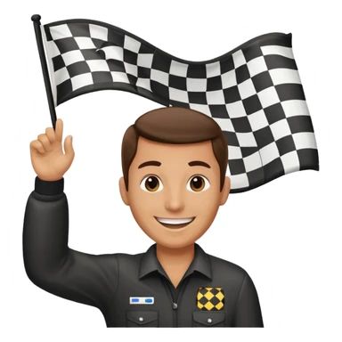 SONO UN DIRETTORE DI GARA AUTO E SBANDIERO CON LA BANDIERA A SCACCHI sticker