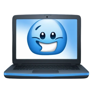 Laptop BLUE Very happy  sticker