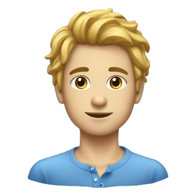 Garçon aux cheveux châtains et aux yeux bleus sticker