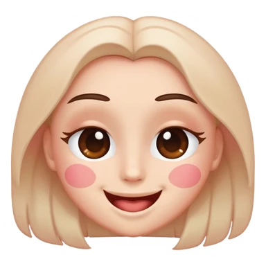 Blushing heart eyes sticker