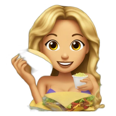 mariah carey eating taco sticker