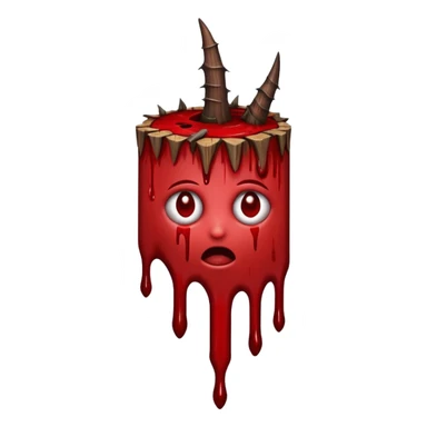 wood thorn with blood dripping from it  sticker