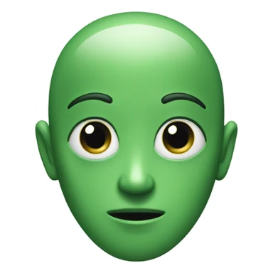 An alien emoji with a green-colored head. sticker