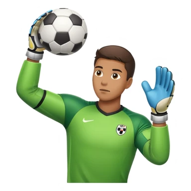 football goalkeeper catching ball sticker