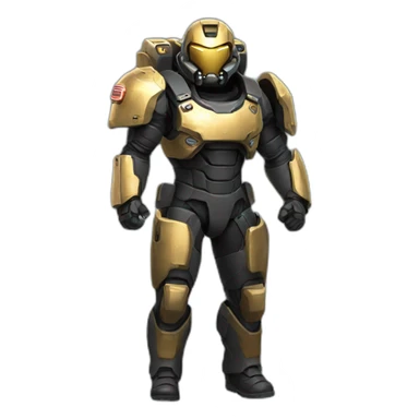 Helldivers 2 doing an ironman pose sticker