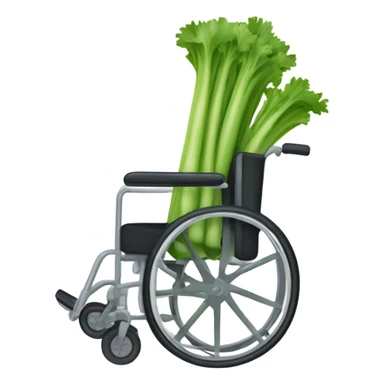 A celery stick in a wheelchair sticker