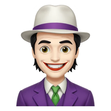 Givee me a joker with white hat and black hair sticker
