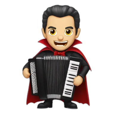Dracula qui fait de l'accordéon sticker