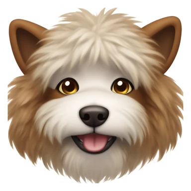 fluffy dog with brown hair sticker