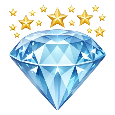 diamond with small stars  sticker