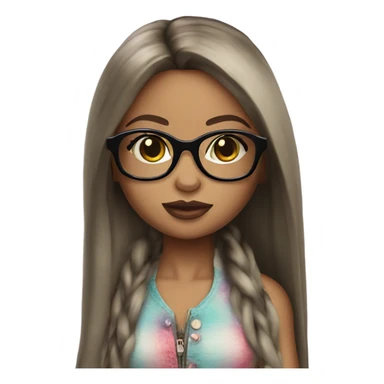  bratz doll with glasses sticker