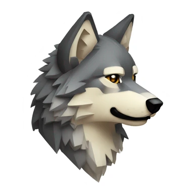 8 bit wolf sticker