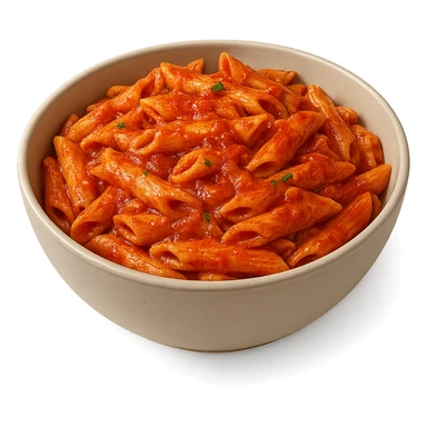 bowl di pasta al sugo vista frontalmente, iperrealistico 4k sticker